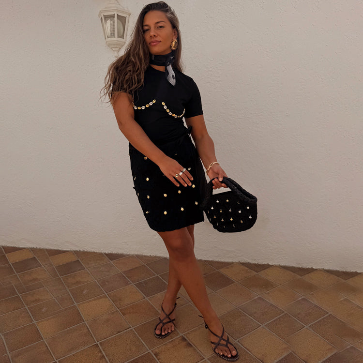 Crochet Shell Wrap Skirt