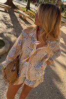 Thumbnail for  caption_Model wears Sicilian Geanie Shirt in UK size 10/ US 6
