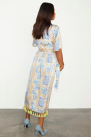 Thumbnail for  caption_Model wears Sicilian Ceryes Wrap Dress in UK size 10/ US 6