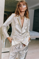 Thumbnail for Model wearing Silver 22 Blazer 