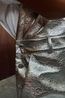 Thumbnail for caption_Model wears Silver Pinafore Dress in UK size 8/ US 4