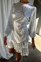Thumbnail for Silver Plisse Marnie Dress