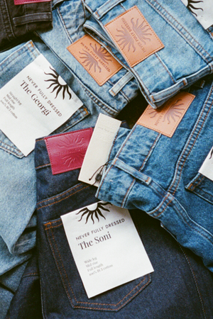 Dark Indigo Soni Wide Jeans Petite