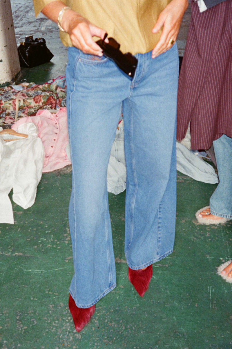 Mid Blue Soni Wide Jeans Petite