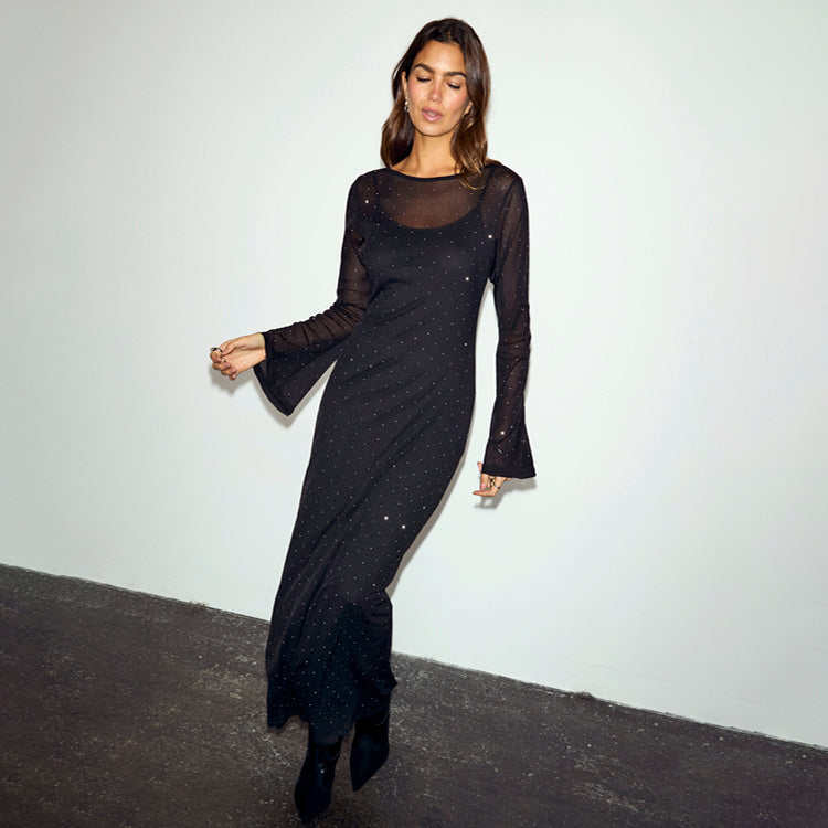 Black Icon Mesh Dress – Never Fully Dressed