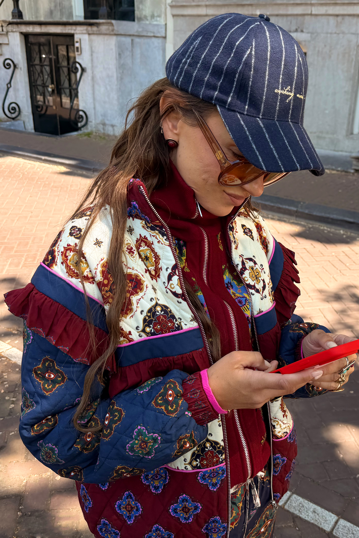 Red Tile Quilted Jacket