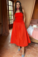 Thumbnail for caption_Model wears Tomato Lola Mid-axi Dress in UK size 16/ US 12