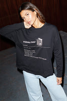 Thumbnail for Model wearing Black Whiskey Sours Long Sleeve T-Shirt