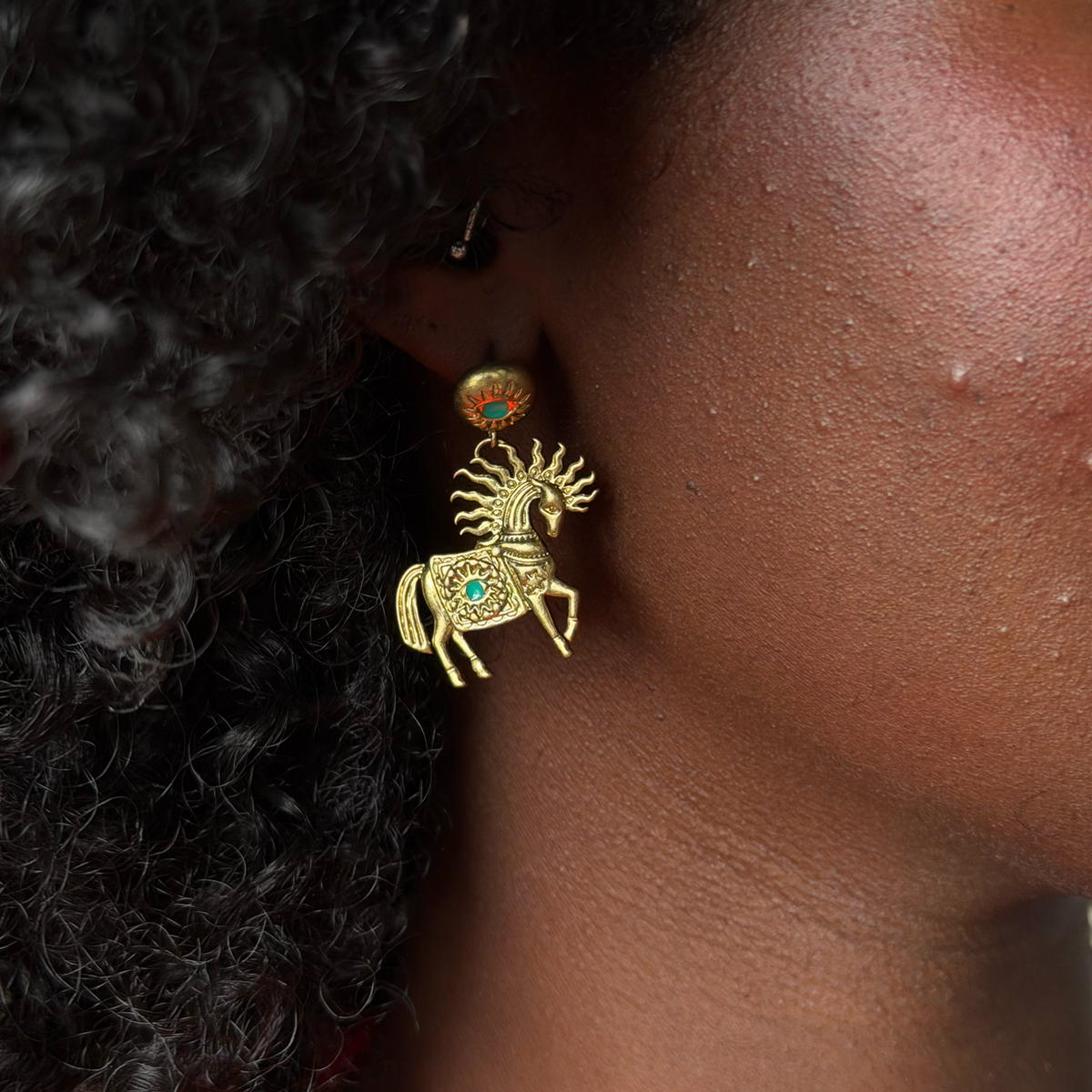 Deloris Horse Earrings