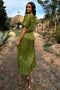 Green Jacquard Midi Erin Dress