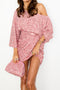 Pink Sequin Clutch Bag