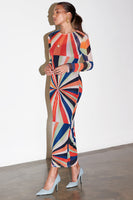 Thumbnail for caption_Model wears Starburst Mesh Dress in UK size 10/ US 6