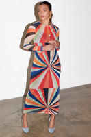 Thumbnail for caption_Model wears Starburst Mesh Dress in UK size 10/ US 6