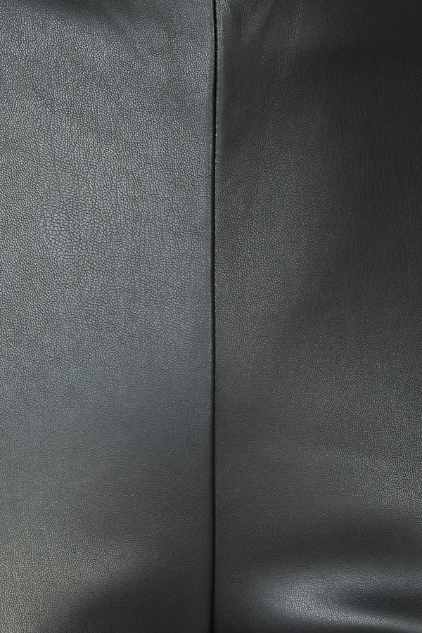 Black Stretch Faux Vegan Leather Fabric