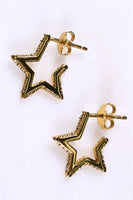 Thumbnail for Gold Plated Star Hoop Earring