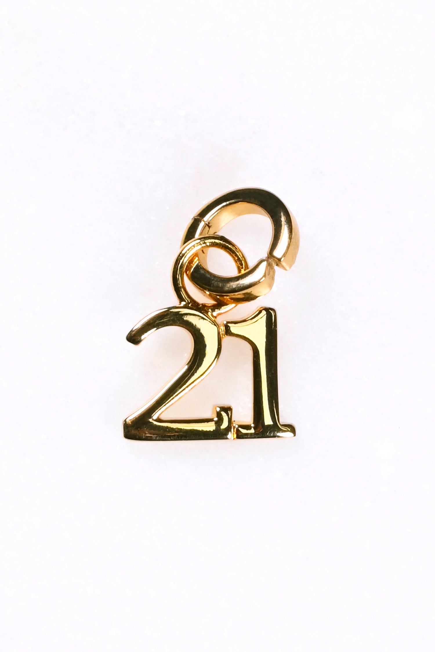 Gold Plated 21 Birthday Charm