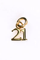 Thumbnail for Gold Plated 21 Birthday Charm