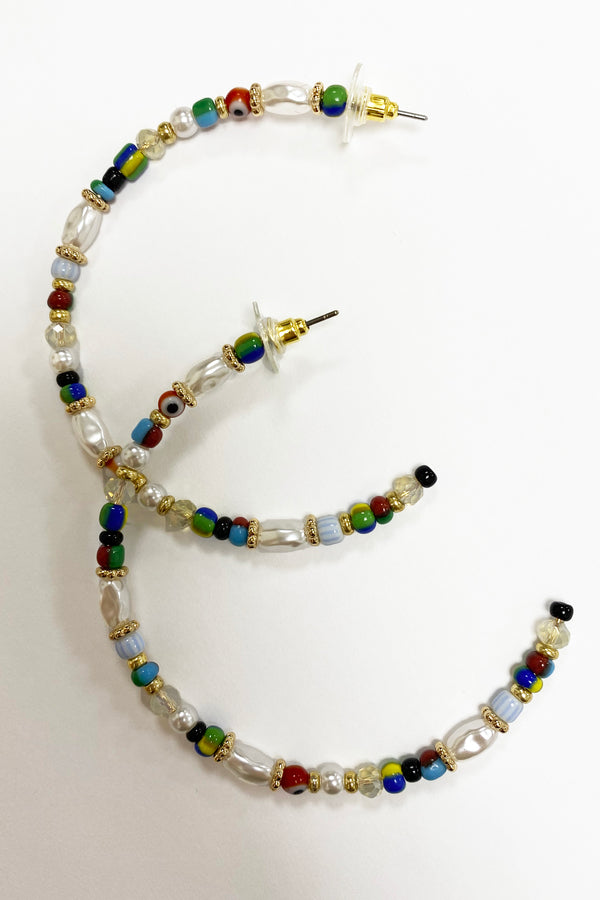Beaded Hoops Never Fully Dressed