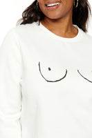 Thumbnail for White Boob Sweatshirt