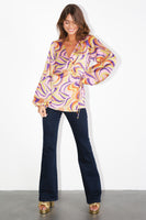Thumbnail for Swirl Oversized Wrap Top