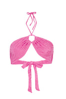 Thumbnail for Pink Palm Bikini Top