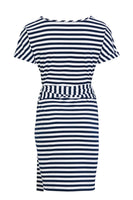 Thumbnail for Stripe Jersey Wrap Dress