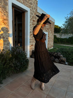 Thumbnail for Black Broderie Smock Dress