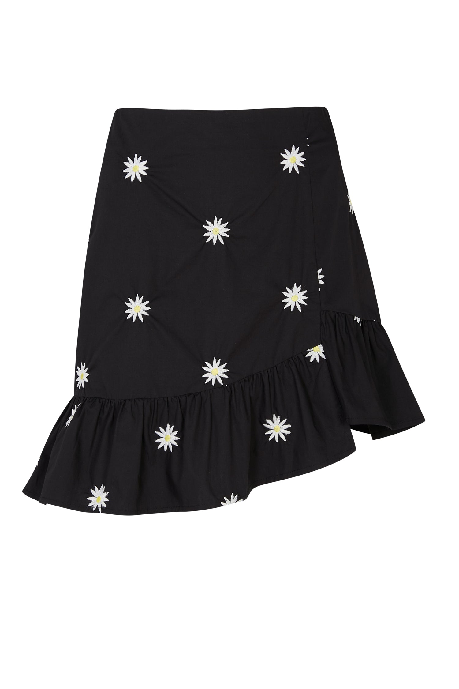 Black Daisy Mini Skirt