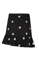 Thumbnail for Black Daisy Mini Skirt