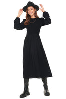 Thumbnail for Model wearing Black Swedish Dress standing facing the camera