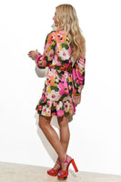 Thumbnail for Model wearing WInter Blossom Mini Dress standing facing away from the camera
