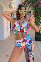Thumbnail for Model wearing Dotty Bikini Top standing facing the camera