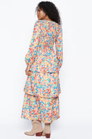 Thumbnail for Model wearing Floral Lisa Dress standing facing away from the camera 