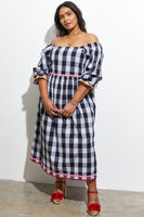 Thumbnail for Gingham Macy Midi Dress
