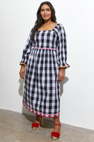 Thumbnail for Gingham Macy Midi Dress
