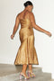 Gold Mya Dress With Gold Fleck