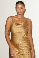 Thumbnail for Gold Mya Dress With Gold Fleck