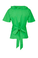 Thumbnail for Green Cotton Linen Roma Top 