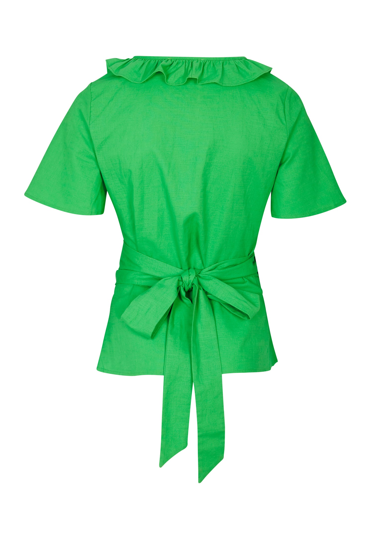 Green Cotton Linen Roma Top 