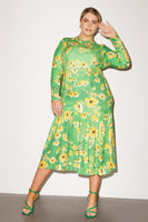 Thumbnail for Green Daisy Dress - Curve