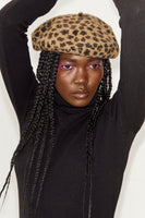 Thumbnail for Model wearing Leopard Beret standing facing the camera