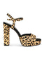 Leather Leopard Platform Heel