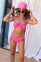 Pink Palm Bikini Top
