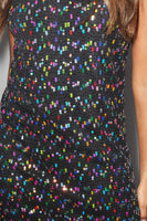 Thumbnail for Model wearing Sequin Emily Dress close up