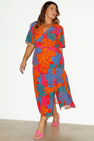 Thumbnail for Model wearing Tabitha Floral Claver Dress facing towards the camera 